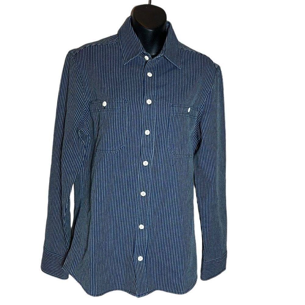 Taylor Stitch Navy Pinstripe Button-Down Shirt